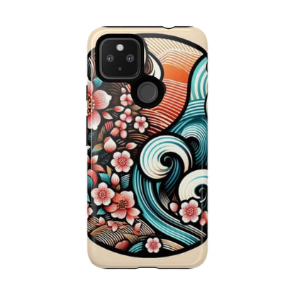 浮世絵調の携帯カバー。和柄、着物や帯で使用されている模様の携帯電話カバー。