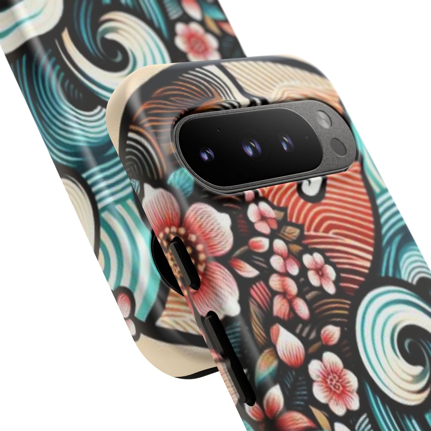 浮世絵調の携帯カバー。和柄、着物や帯で使用されている模様の携帯電話カバー。