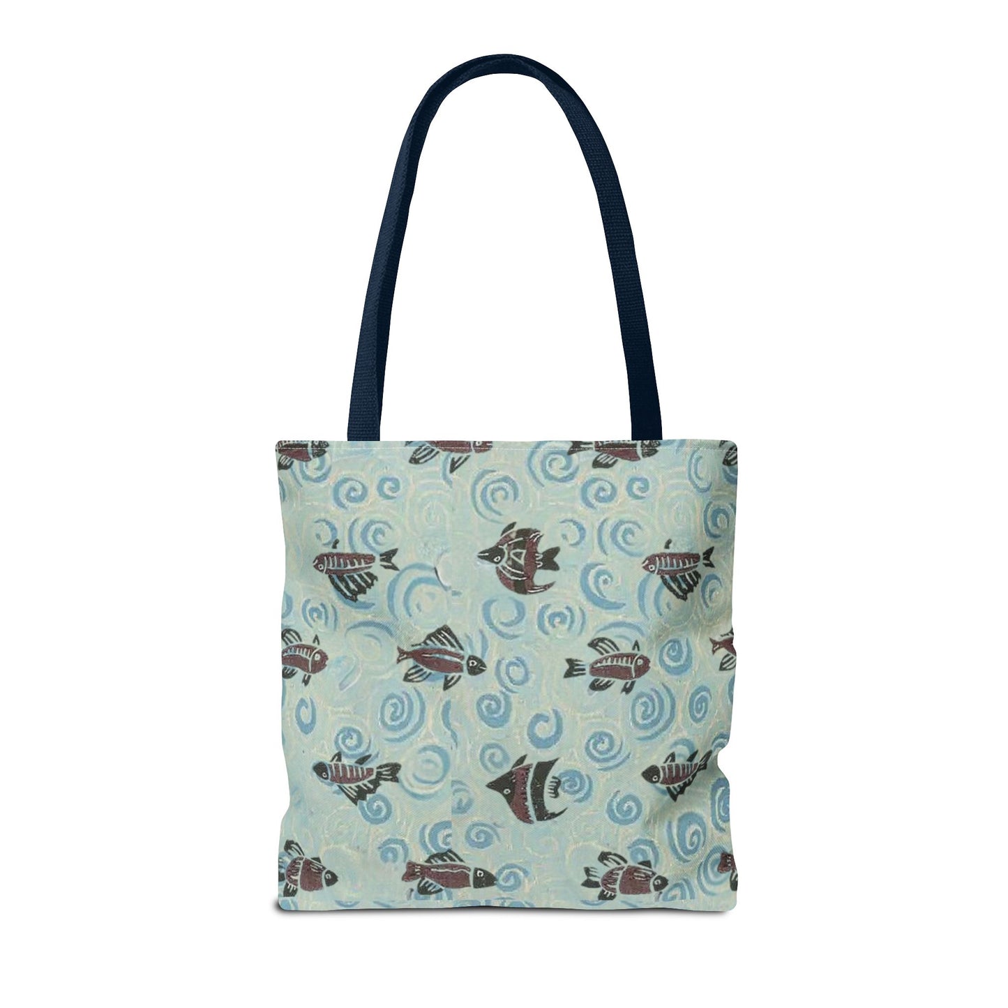 Aquatic Adventure Tote Bag, Fish Pattern Tote, Eco-Friendly Shopping Bag, Beach Day Essentials, Travel Companion