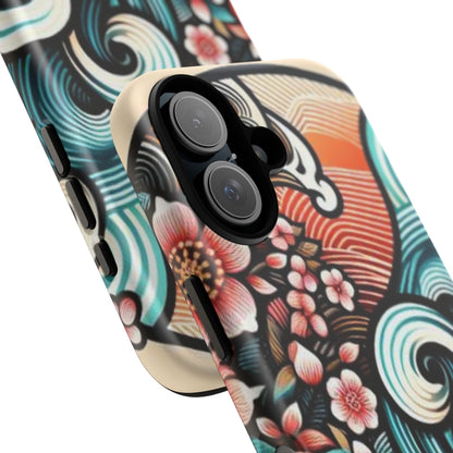 浮世絵調の携帯カバー。和柄、着物や帯で使用されている模様の携帯電話カバー。