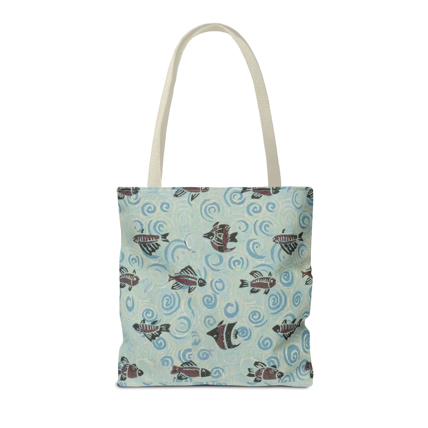 Aquatic Adventure Tote Bag, Fish Pattern Tote, Eco-Friendly Shopping Bag, Beach Day Essentials, Travel Companion