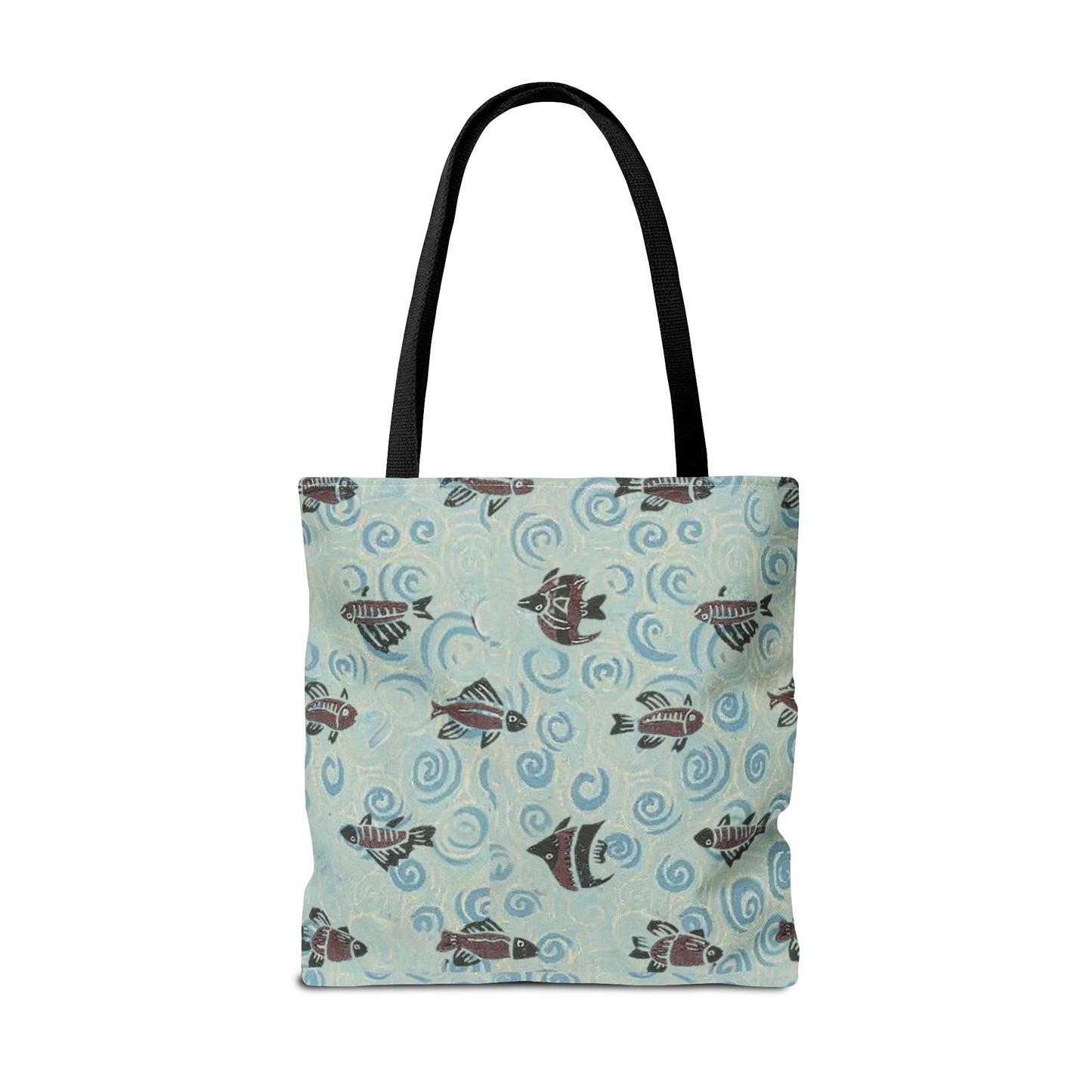 Aquatic Adventure Tote Bag, Fish Pattern Tote, Eco-Friendly Shopping Bag, Beach Day Essentials, Travel Companion