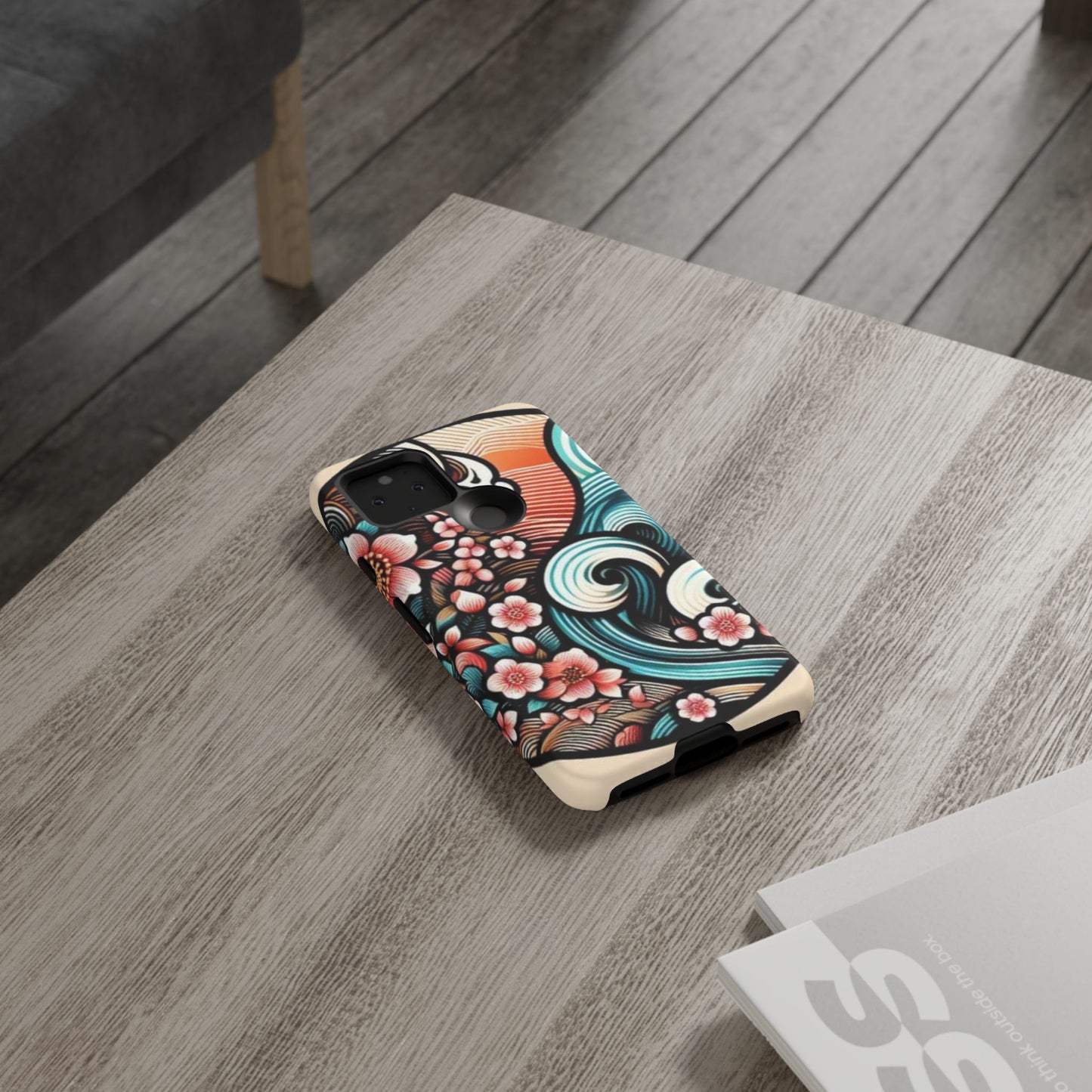 浮世絵調の携帯カバー。和柄、着物や帯で使用されている模様の携帯電話カバー。