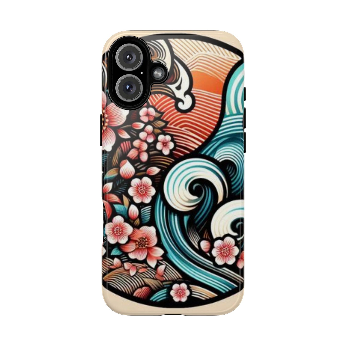 浮世絵調の携帯カバー。和柄、着物や帯で使用されている模様の携帯電話カバー。