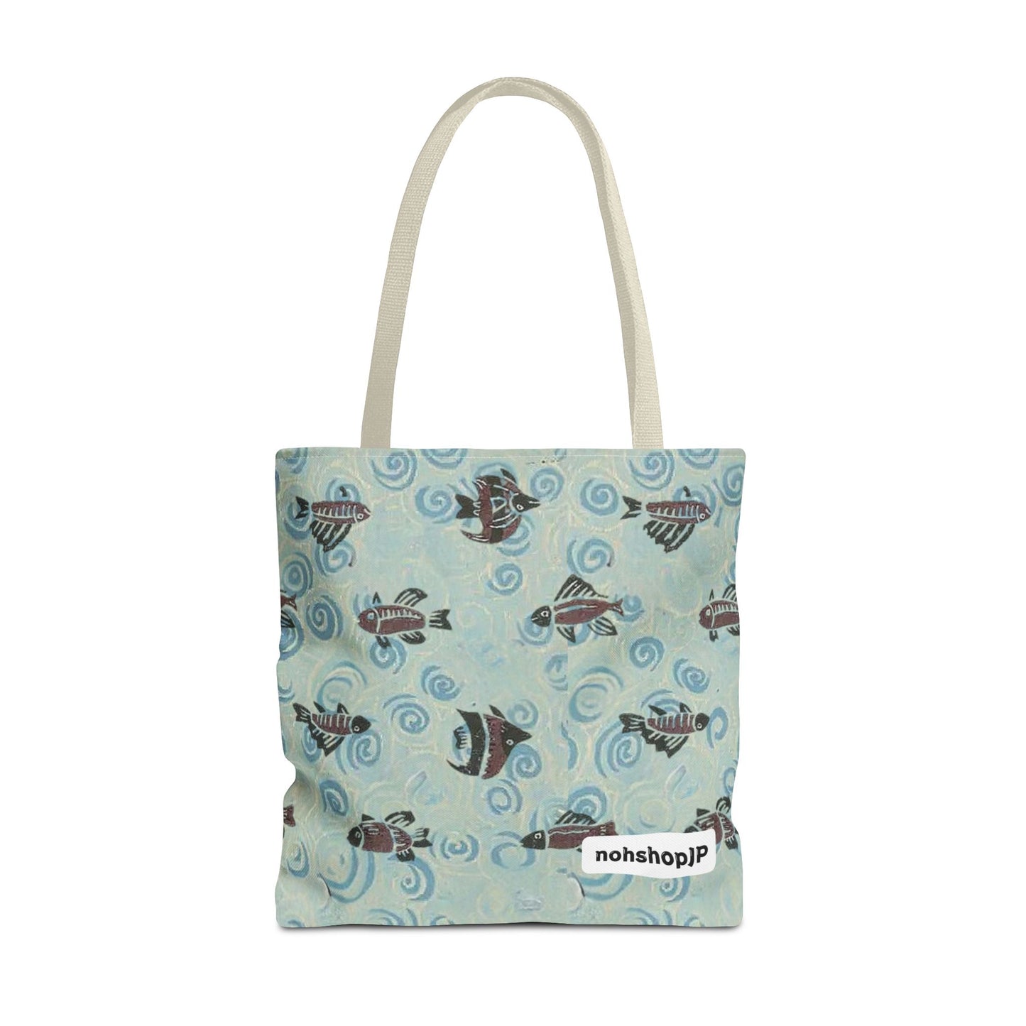 Aquatic Adventure Tote Bag, Fish Pattern Tote, Eco-Friendly Shopping Bag, Beach Day Essentials, Travel Companion