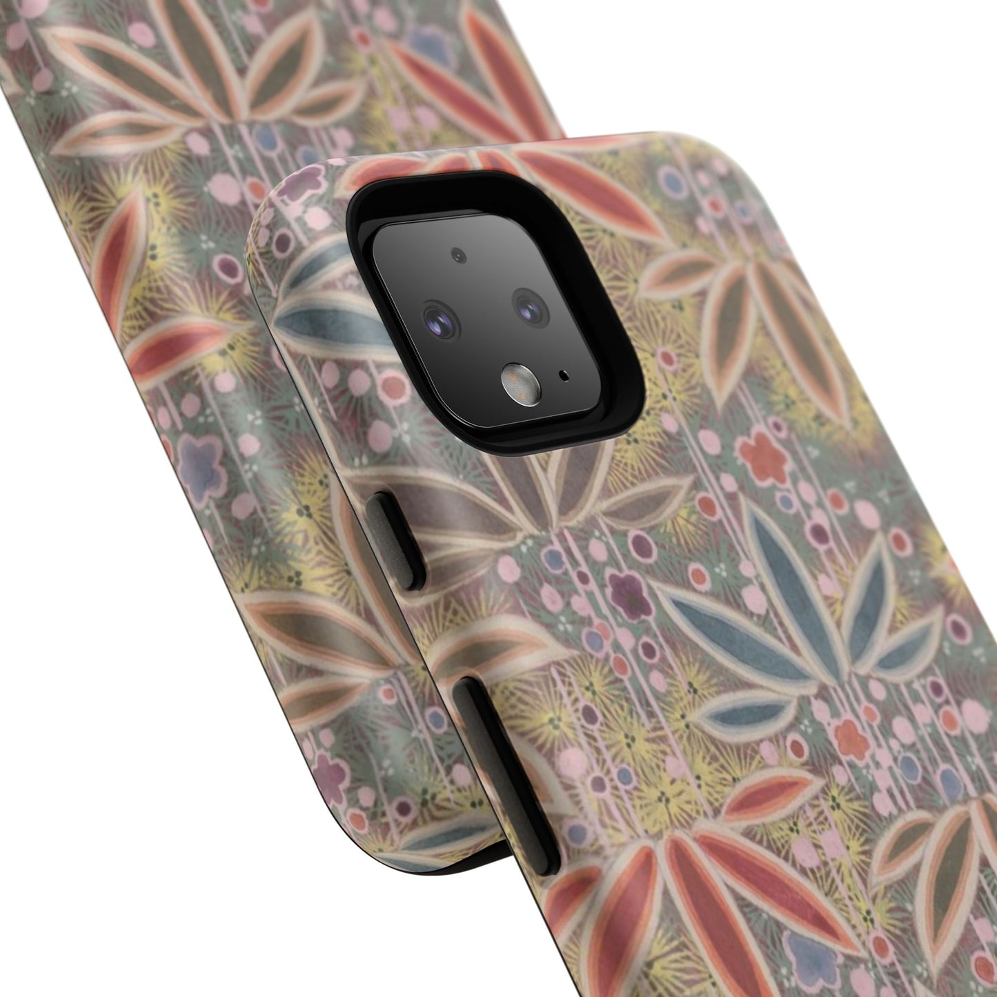 和柄、日本の伝統文様、植物柄、着物や帯などに用いられた模様のスマホケース