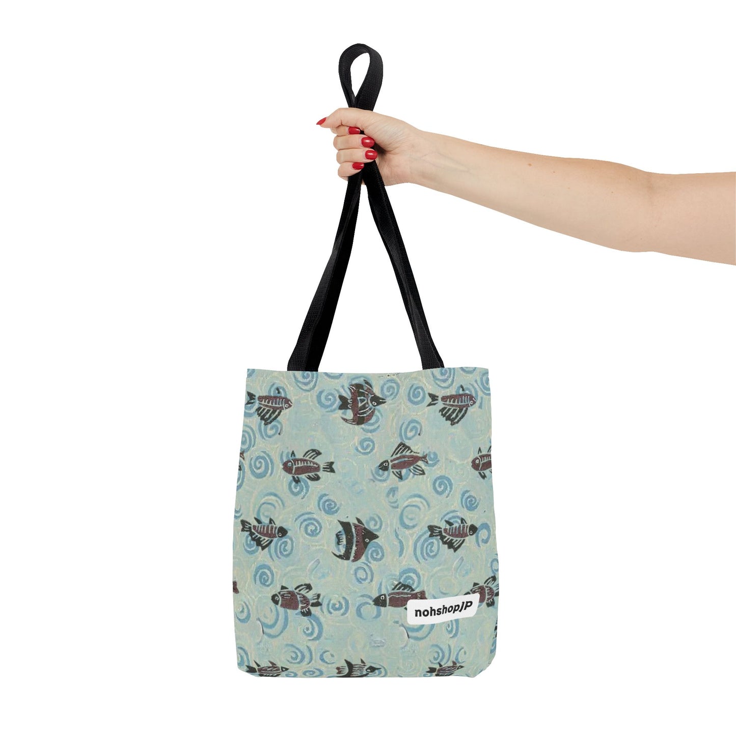 Aquatic Adventure Tote Bag, Fish Pattern Tote, Eco-Friendly Shopping Bag, Beach Day Essentials, Travel Companion