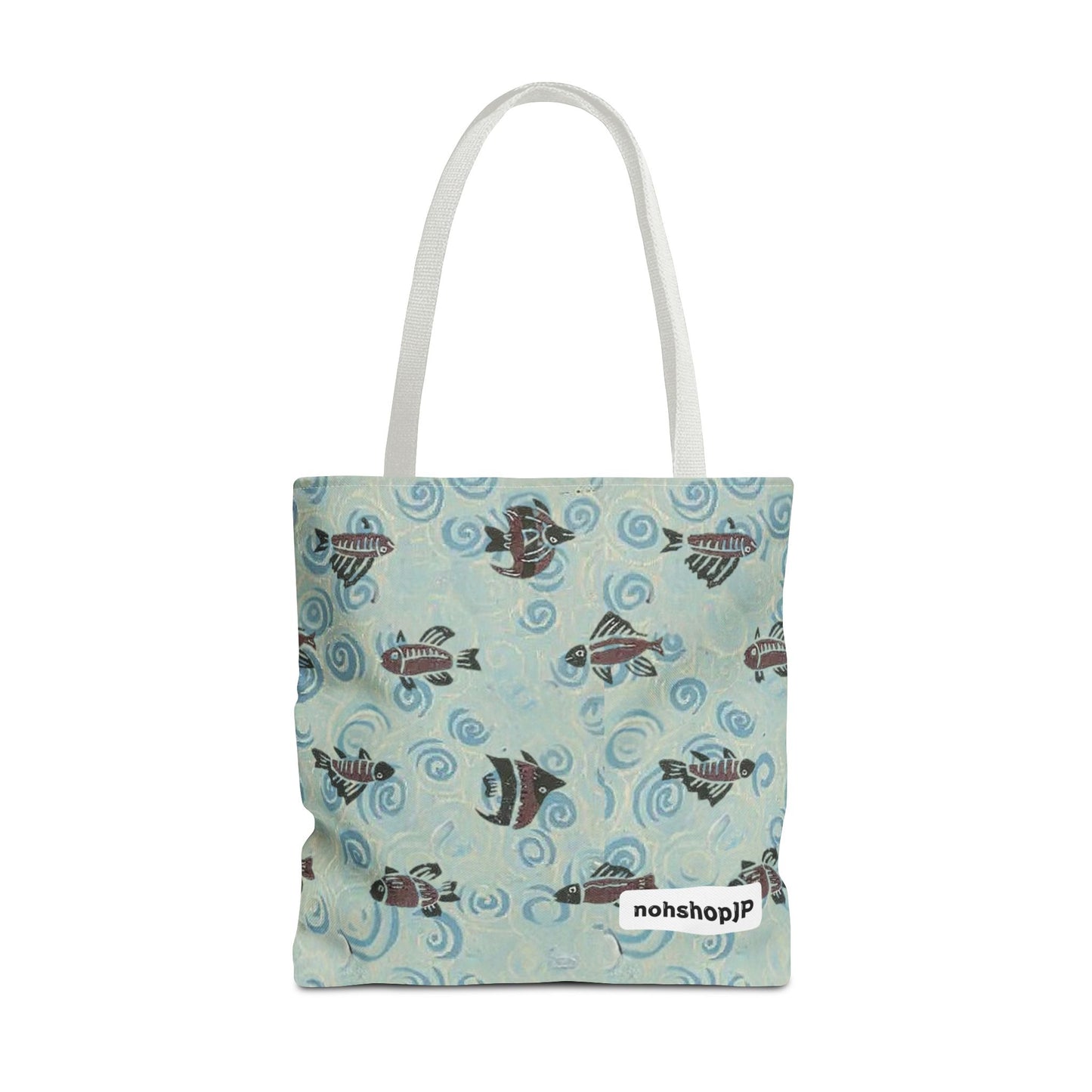 Aquatic Adventure Tote Bag, Fish Pattern Tote, Eco-Friendly Shopping Bag, Beach Day Essentials, Travel Companion