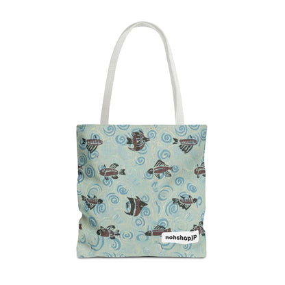 Aquatic Adventure Tote Bag, Fish Pattern Tote, Eco-Friendly Shopping Bag, Beach Day Essentials, Travel Companion
