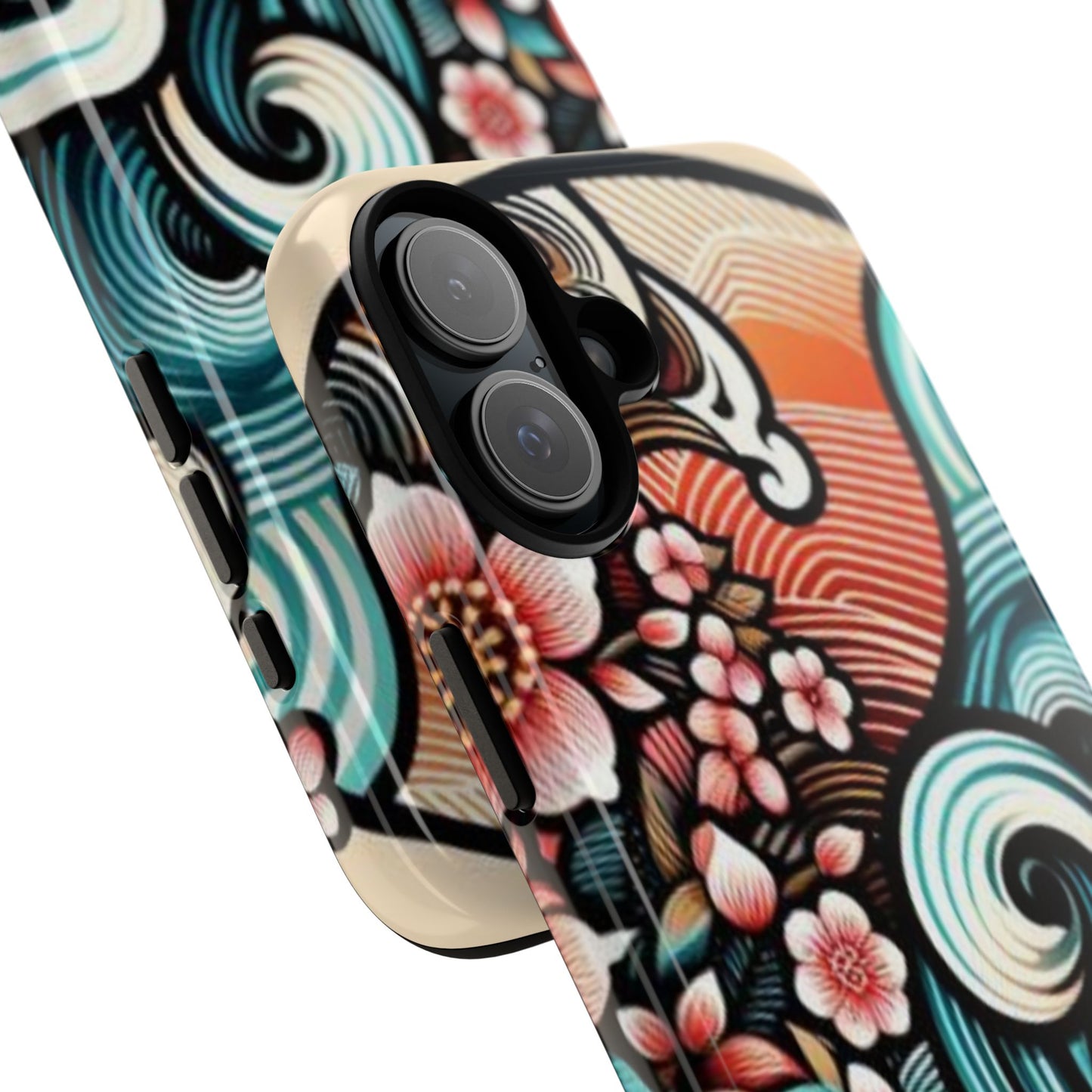 浮世絵調の携帯カバー。和柄、着物や帯で使用されている模様の携帯電話カバー。