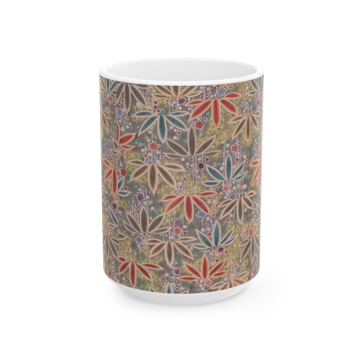 Japanese patterns, traditional Japanese patterns Ceramic Mug - Artistic 11oz & 15oz Coffee Cups for Nature Lovers
