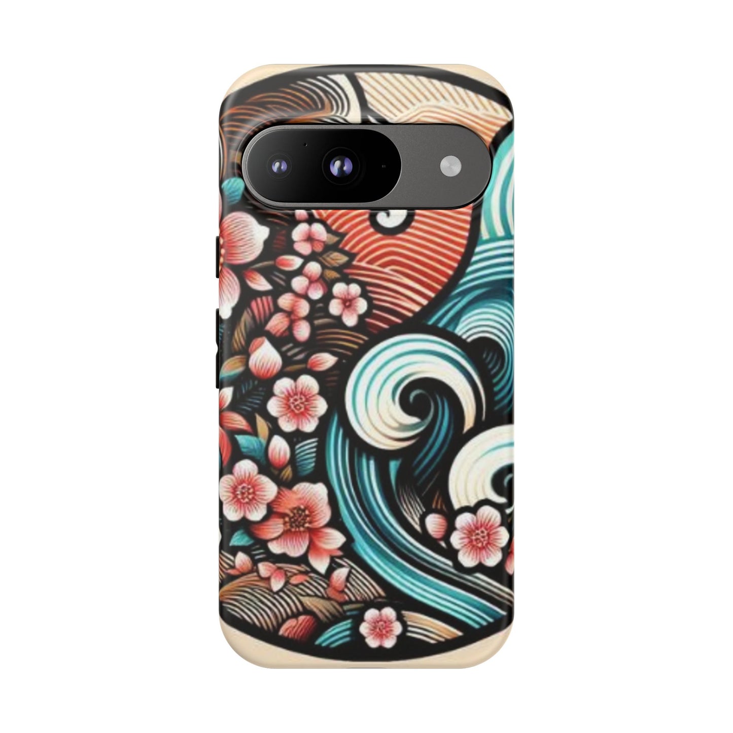 浮世絵調の携帯カバー。和柄、着物や帯で使用されている模様の携帯電話カバー。
