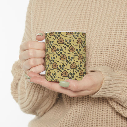 Charming Floral Ceramic Mug, Cozy Coffee Cup, Gift for Plant Lovers, Tea Mug, Home Decor, Unique Kitchenware