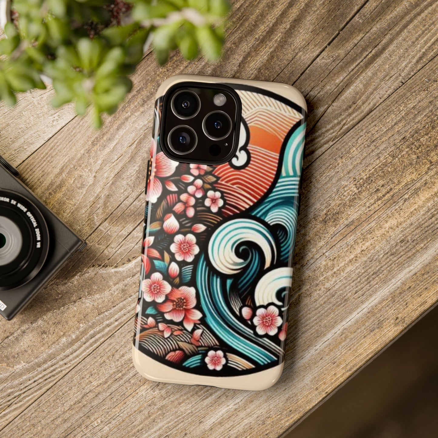 浮世絵調の携帯カバー。和柄、着物や帯で使用されている模様の携帯電話カバー。