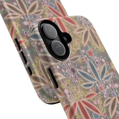 和柄、日本の伝統文様、植物柄、着物や帯などに用いられた模様のスマホケース