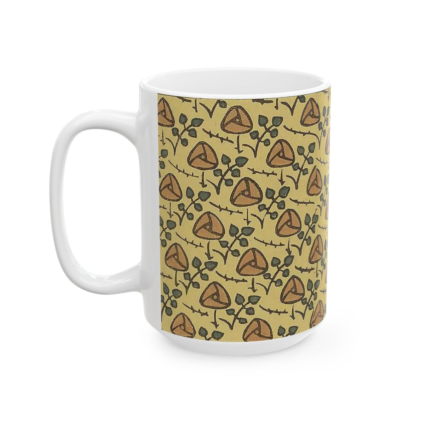 Charming Floral Ceramic Mug, Cozy Coffee Cup, Gift for Plant Lovers, Tea Mug, Home Decor, Unique Kitchenware