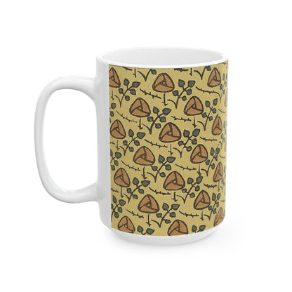 Charming Floral Ceramic Mug, Cozy Coffee Cup, Gift for Plant Lovers, Tea Mug, Home Decor, Unique Kitchenware