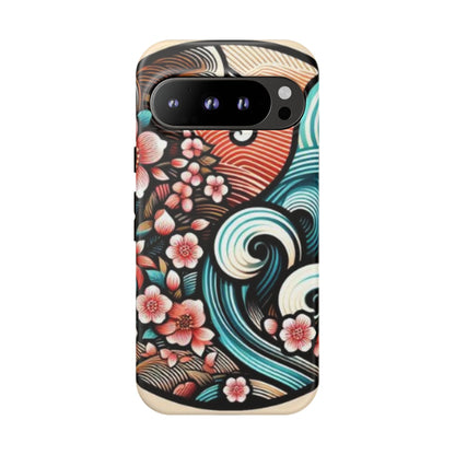 浮世絵調の携帯カバー。和柄、着物や帯で使用されている模様の携帯電話カバー。