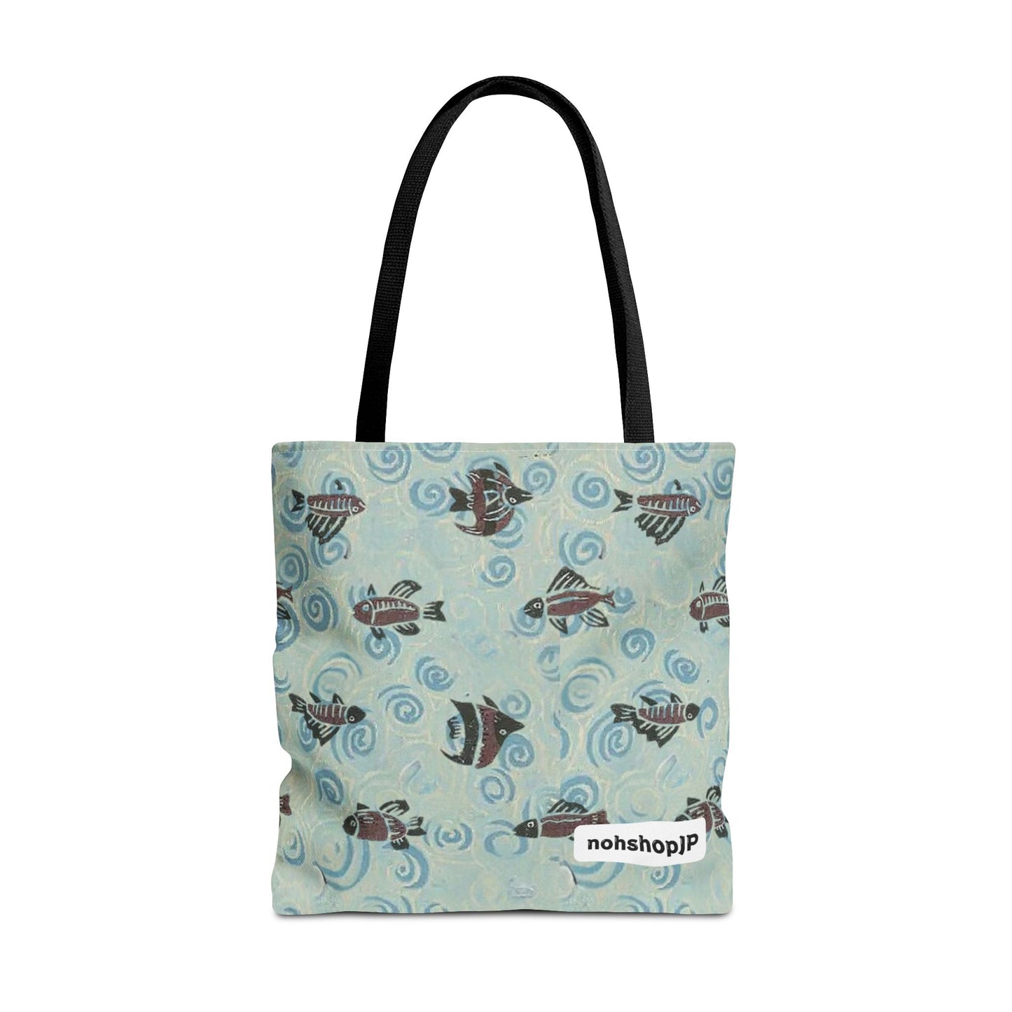 Aquatic Adventure Tote Bag, Fish Pattern Tote, Eco-Friendly Shopping Bag, Beach Day Essentials, Travel Companion