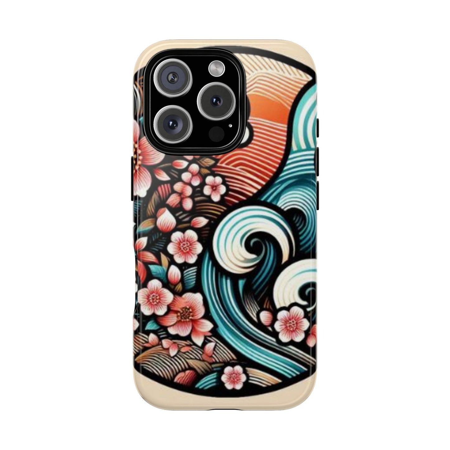浮世絵調の携帯カバー。和柄、着物や帯で使用されている模様の携帯電話カバー。