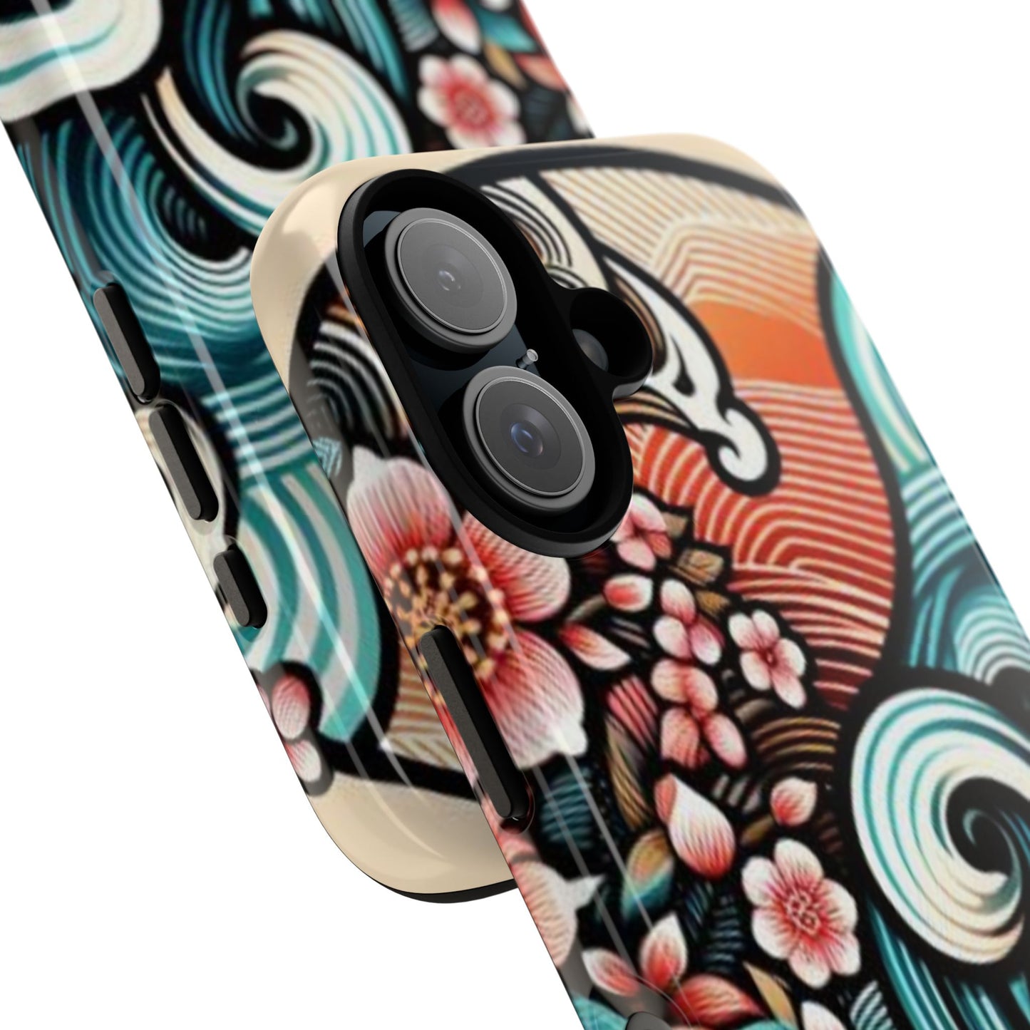 浮世絵調の携帯カバー。和柄、着物や帯で使用されている模様の携帯電話カバー。
