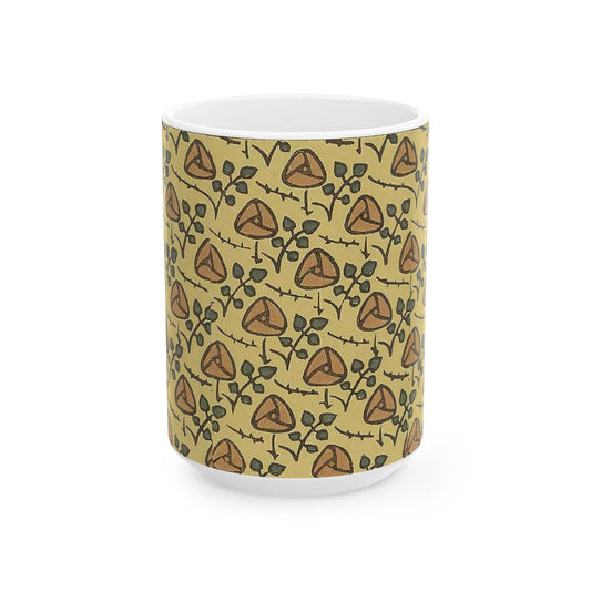 Charming Floral Ceramic Mug, Cozy Coffee Cup, Gift for Plant Lovers, Tea Mug, Home Decor, Unique Kitchenware